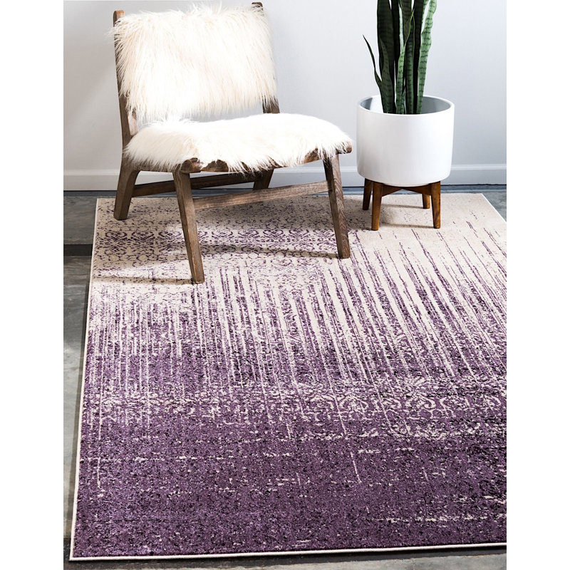 RugPal Contemporary Desdemona Area Rug Plum Colour Wayfair.ca